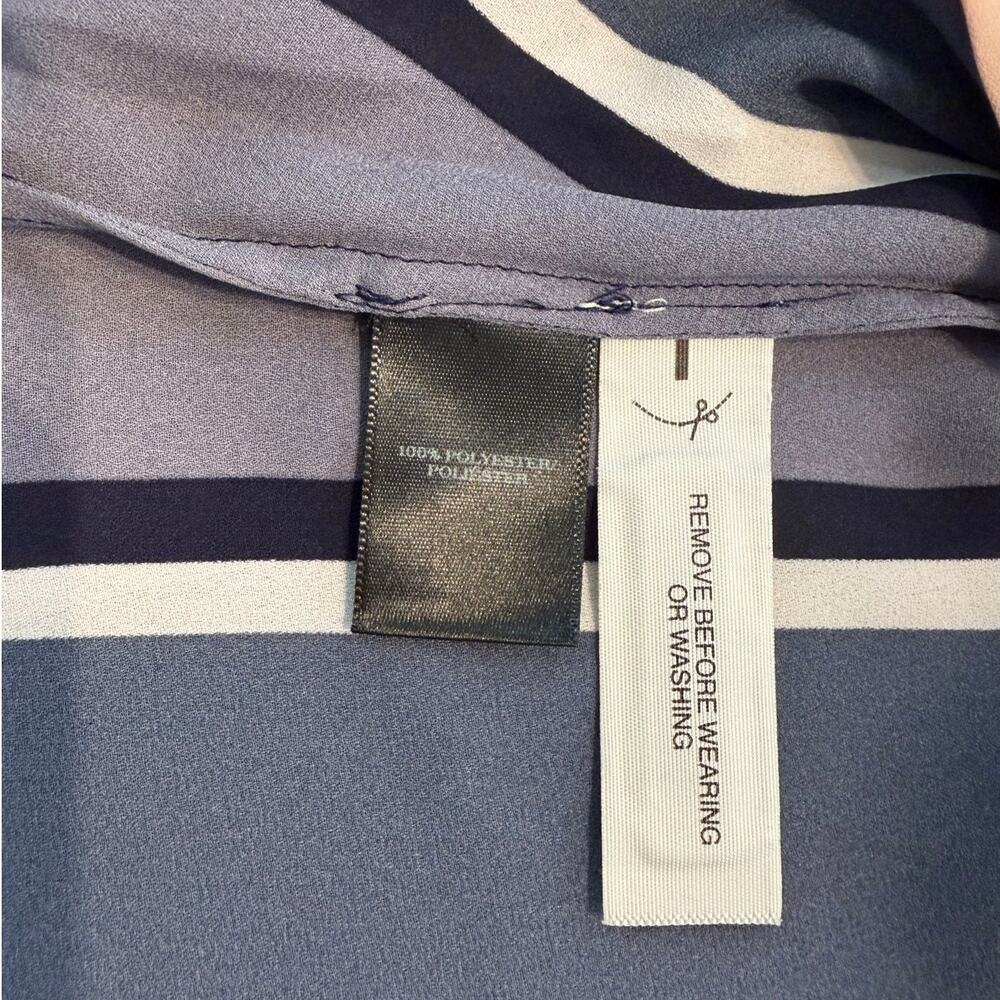 Ann Taylor Striped Blouse V-Neck Professional Luxe Office Chic Size S - Picture 7 of 9